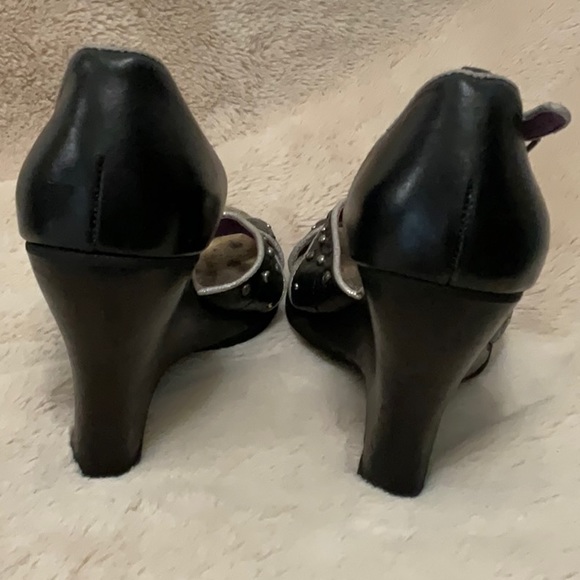 Kenzie Women’s Wedge Sandals, Black, Size 7.5 - Picture 4 of 9